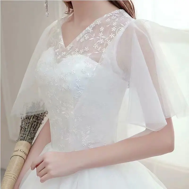 Robe De Mariée en dentelle style Boho, col en v, Robe De soirée à lacets