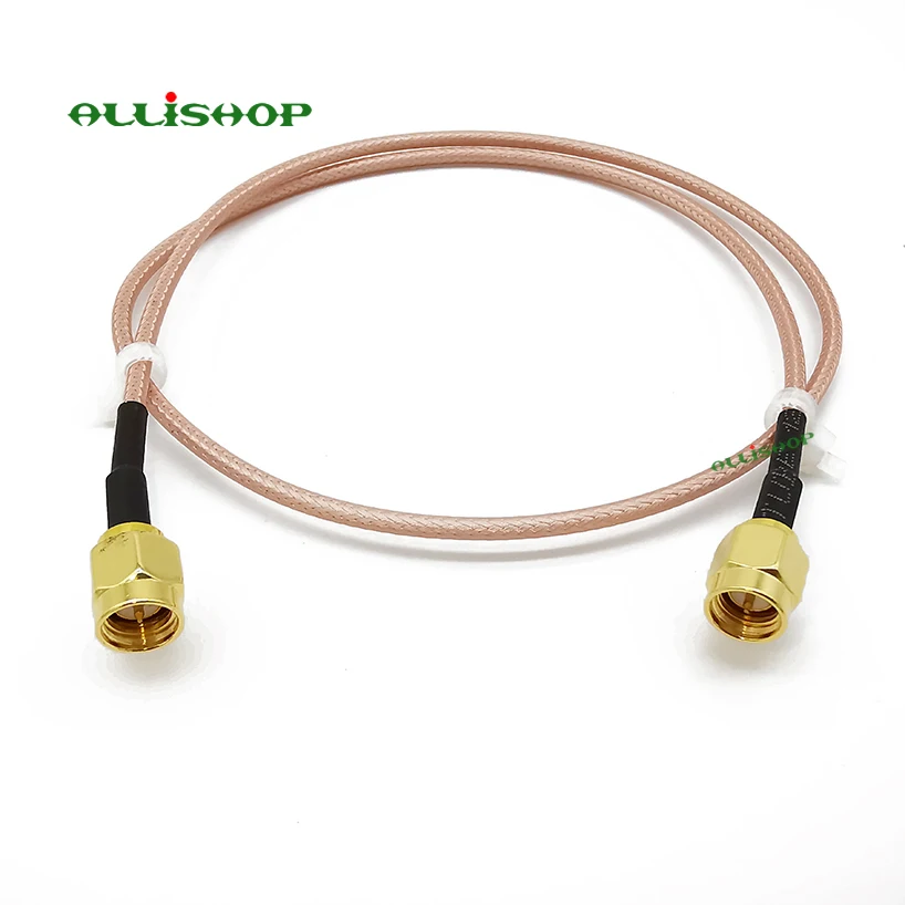 ALLiSHOP 0-6Ghz pigtail SMA male brooches plug to SMA male brooches plug low loss RG316 cable for FPV Antenna wifi router