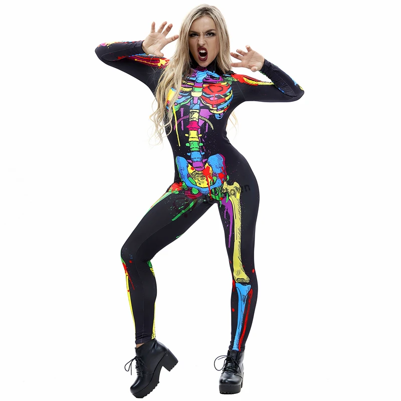 Gợi Cảm Nữ Hoa Hồng Đồng Halloween Ma Quỷ Ma Jumpsuit Buổi Tiệc Hiệu Suất Đáng Sợ Trang Phục Trẻ Em Bé Gái Ngày Của Người Chết