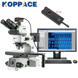 KOPPACE 18 Million Pixel 50X-500X Trinocular Bright and Dark Field Metallurgical Measuring Microscope DIC Conductive Particles