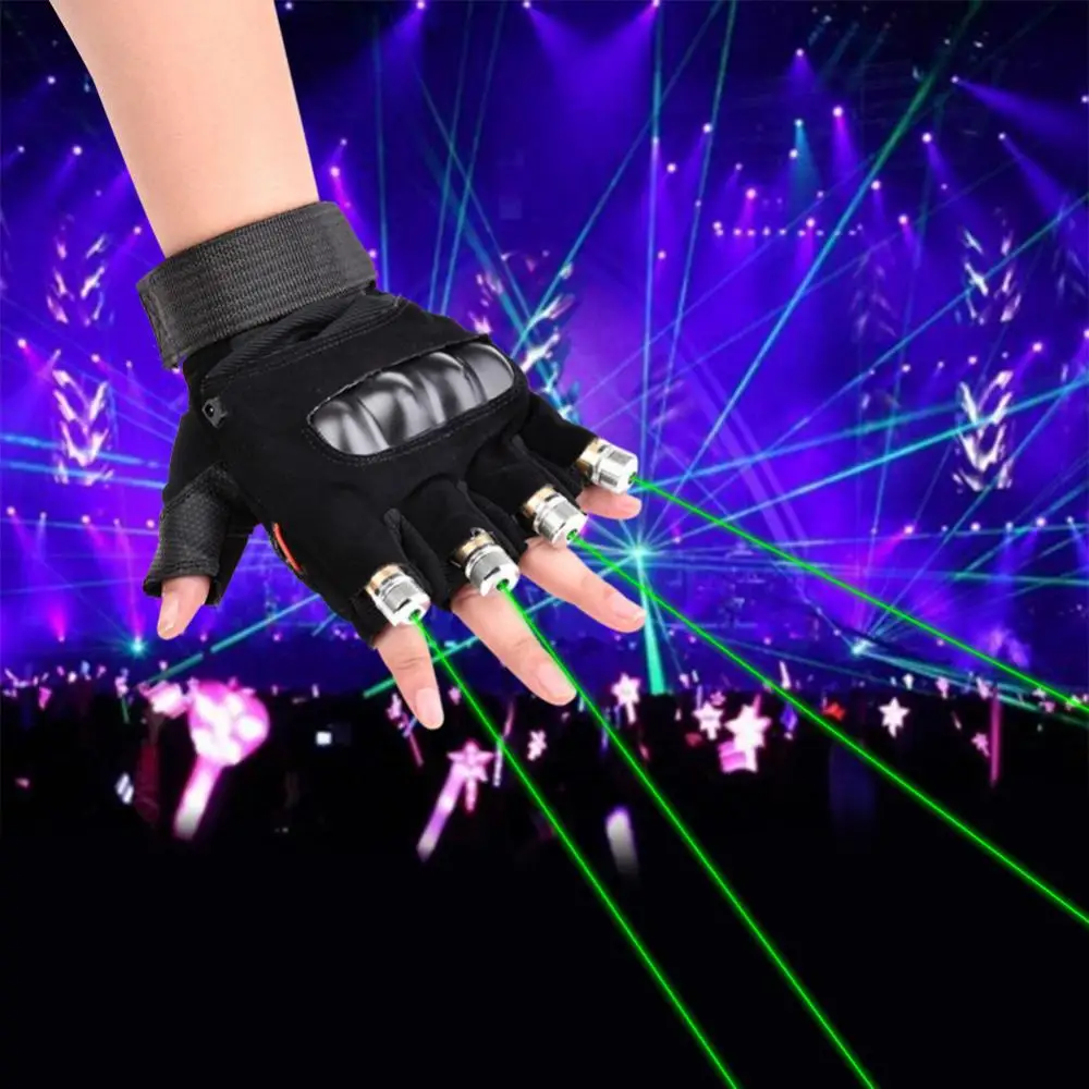 New 1Pc Left/Right Red/Green Lasering Light Glove Dancing Stage Show DJ Club Prop