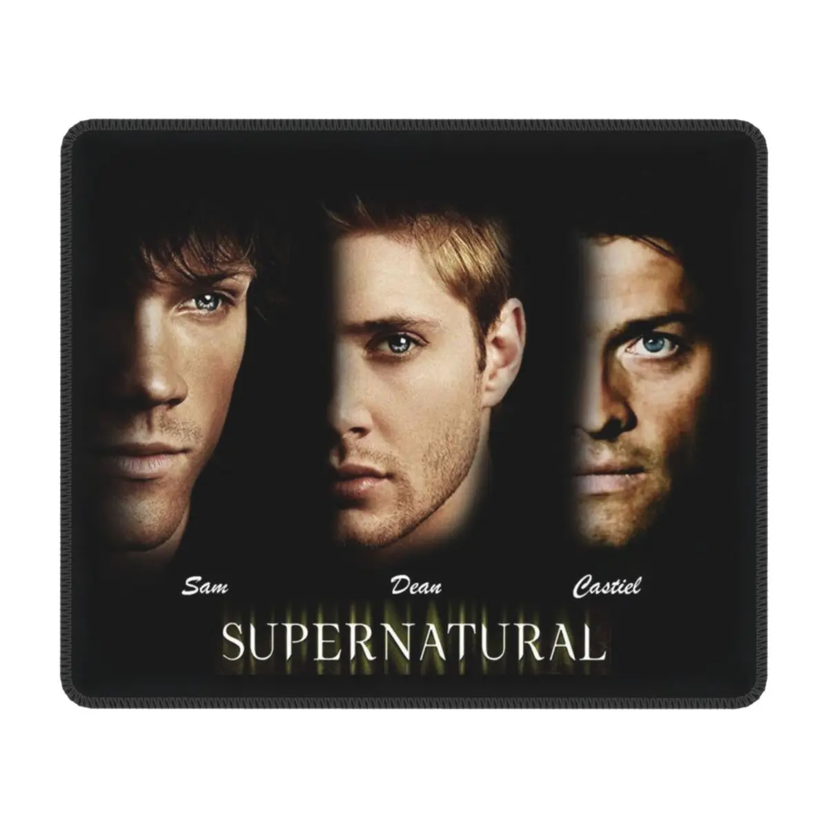 Supernatural TV Laptop Mouse Pad Soft Mousepad with Stitched Edge Non-Slip Rubber Dean Sam Castiel Signatures Gaming PC Desk Mat