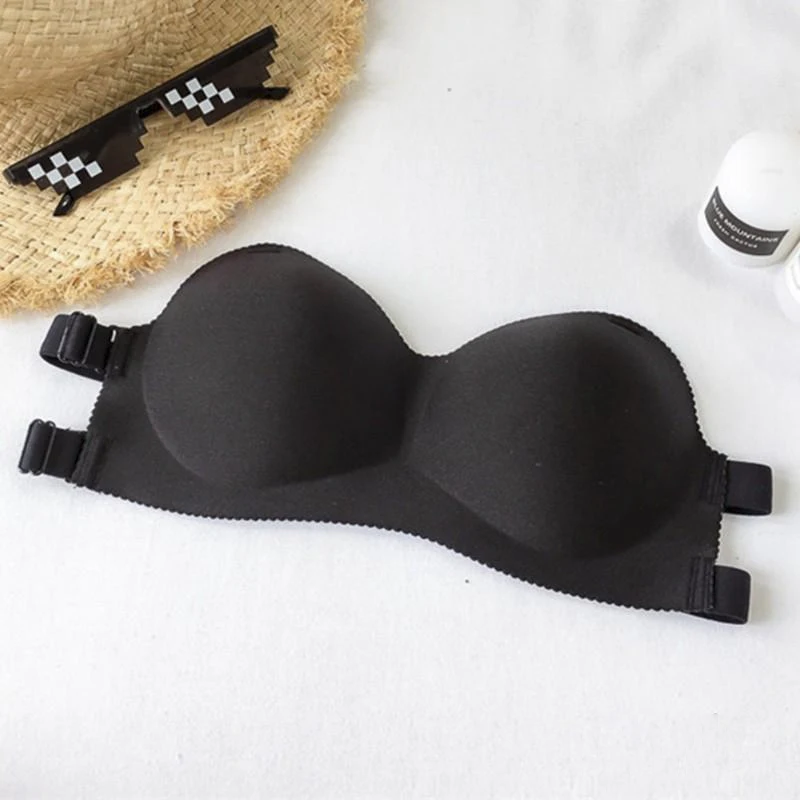 1PCS Seamless Wire Free Strapless Bras Women Push Up Bra Breathable Sexy Silicone Bra Solid Lingerie Wedding Cozy Invisible Bras