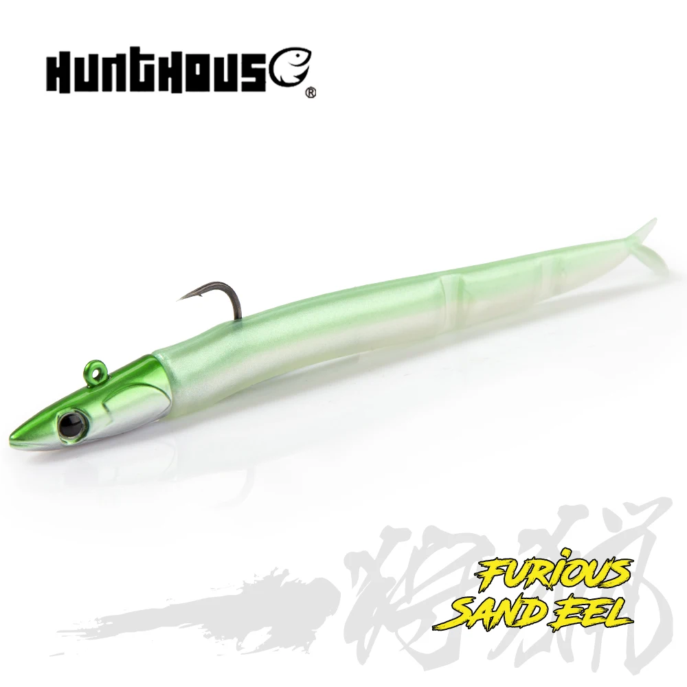 Hunthouse Black Minnow Soft Lure JIG Head Minnow Fishing 105mm/5g 115mm/9g 124mm/15g Easy Shiner Swimbaits Double Color Bass GT