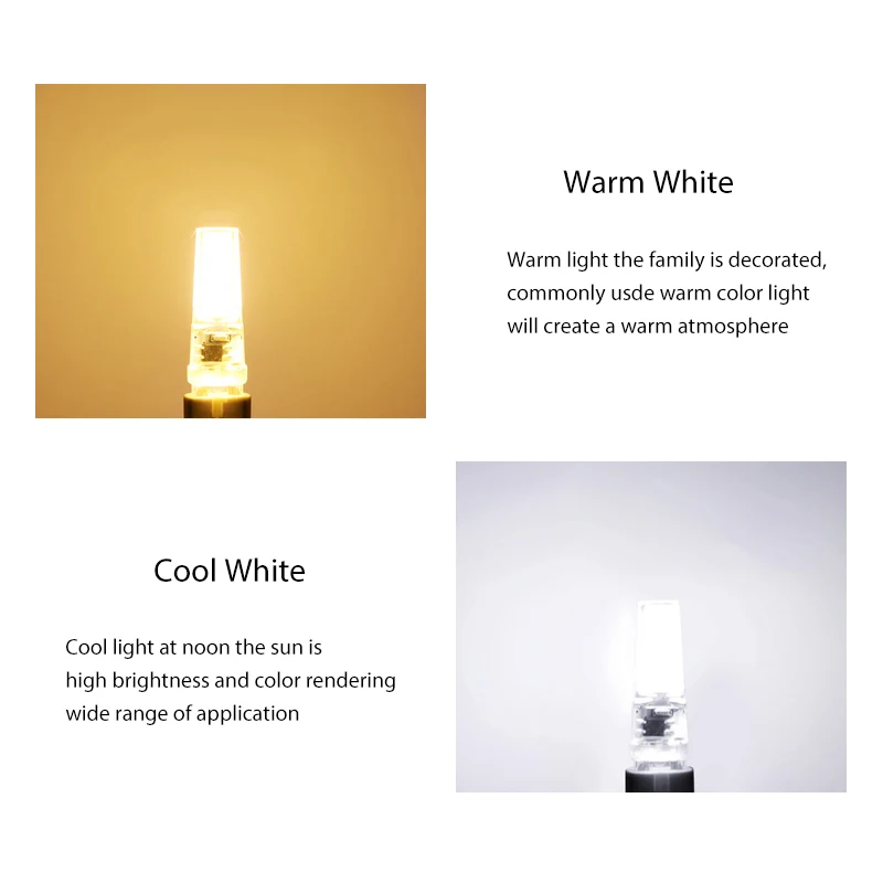 Ampoule LED COB G4 G9 E14 3W 6W AC 12V 220V, 5 pièces/lot, budgétaire blanc froid/chaud, lustre, remplacer les lampes halogènes