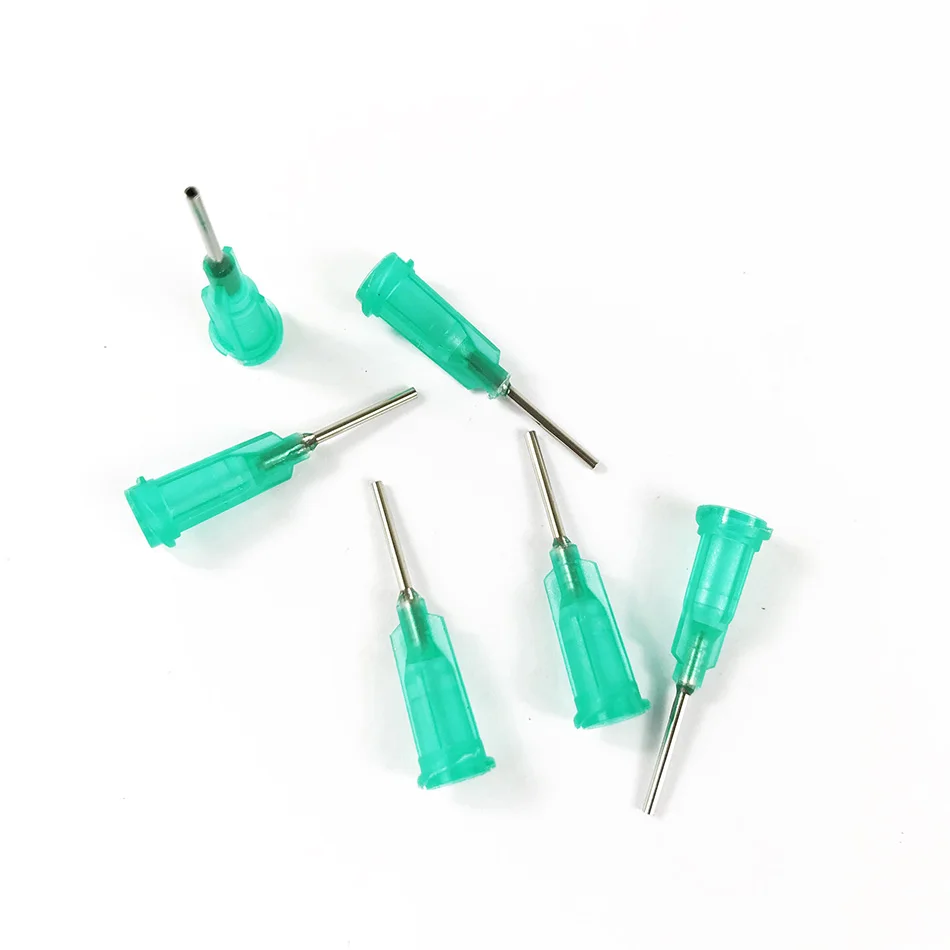 50pcs Screw Precision Tips Liquid Glue Dispenser Syringe Luer Lock Needles 14 15 16 17 18 19 20 21 22 23 24 25 28 30 34G Gauge