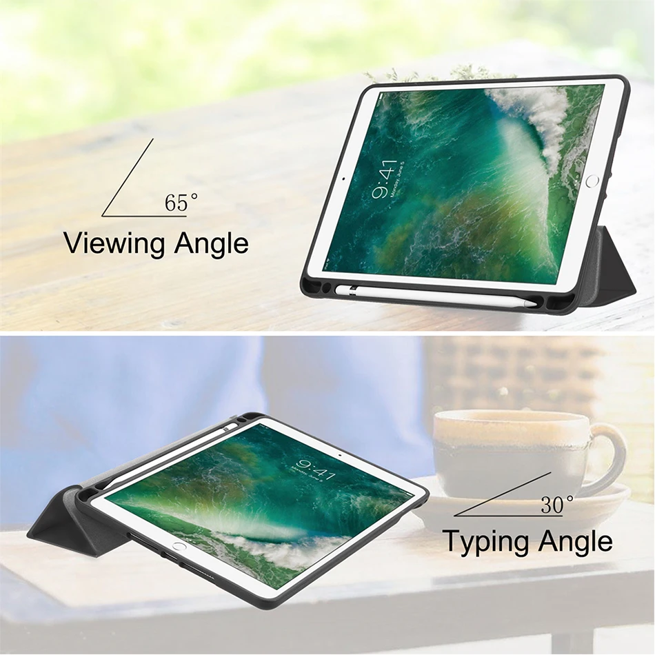 Imagem -04 - Sanmubaba Case para Ipad Pro ar 10.5 Polegada 3rd Gen com Suporte de Lápis Tpu Macio para trás Mais Couro do Plutônio Aleta Suporte Funda Inteligente Tablet Case