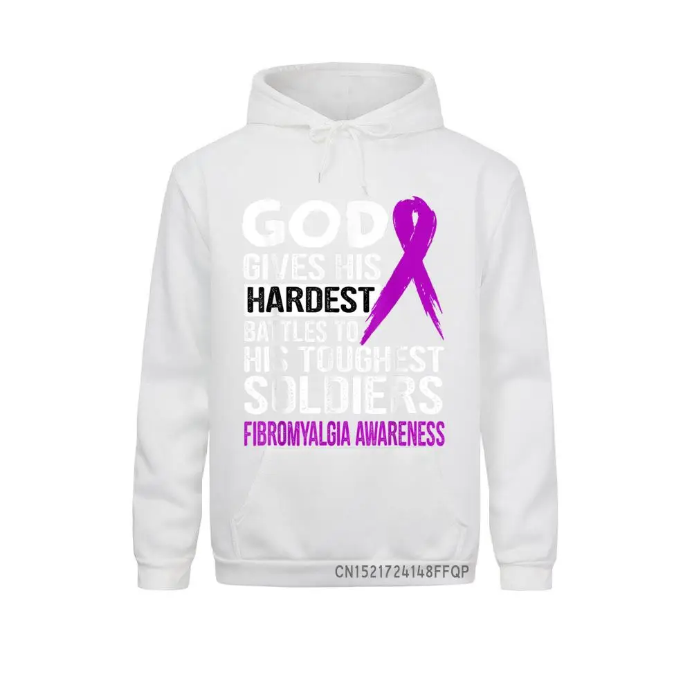 God's Touchest Soldiers FIBROMYALGIA AWARENESS Hoodie Funky Long Sleeve Sweatshirts Winter Hoodies For Men Clothes Europe