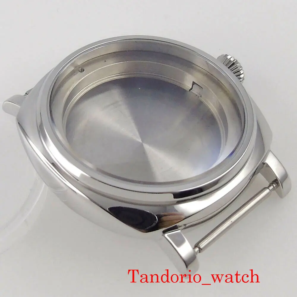 Fit NH35 NH36 NH34 ETA2824 PT5000 Movement 42MM Polished Stainless Steel Automatic Watch Case Sapphire Crystal 200M Waterproof