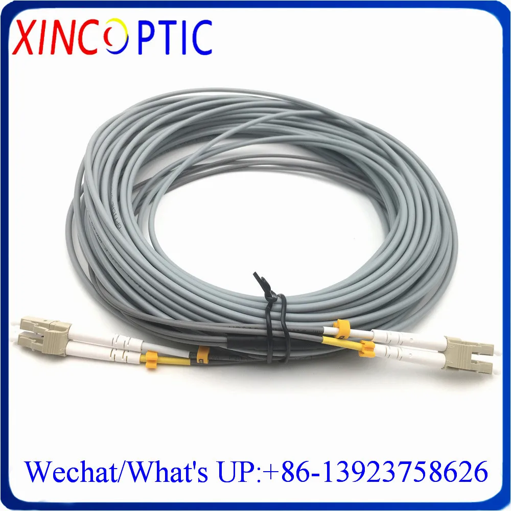 5/10/15/20M MM OM1 62.5/125 3.0mm Duplex LC-LC Twin Armored Fiber Cable,LCUPC to LCUPC Fiber Optical Patch Cord Cable Connector