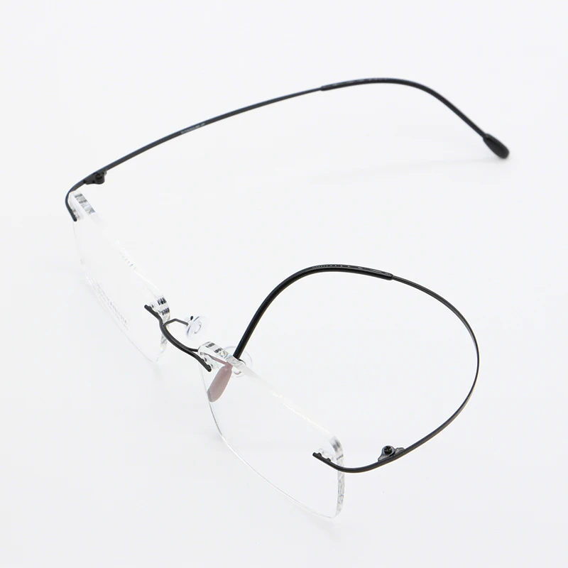 BCLEAR Rimless Prescription Glasses Frame Men Myopia Optical Eyeglasses Frame Male Clear Luxuyr Brand High End Korean Spectacles