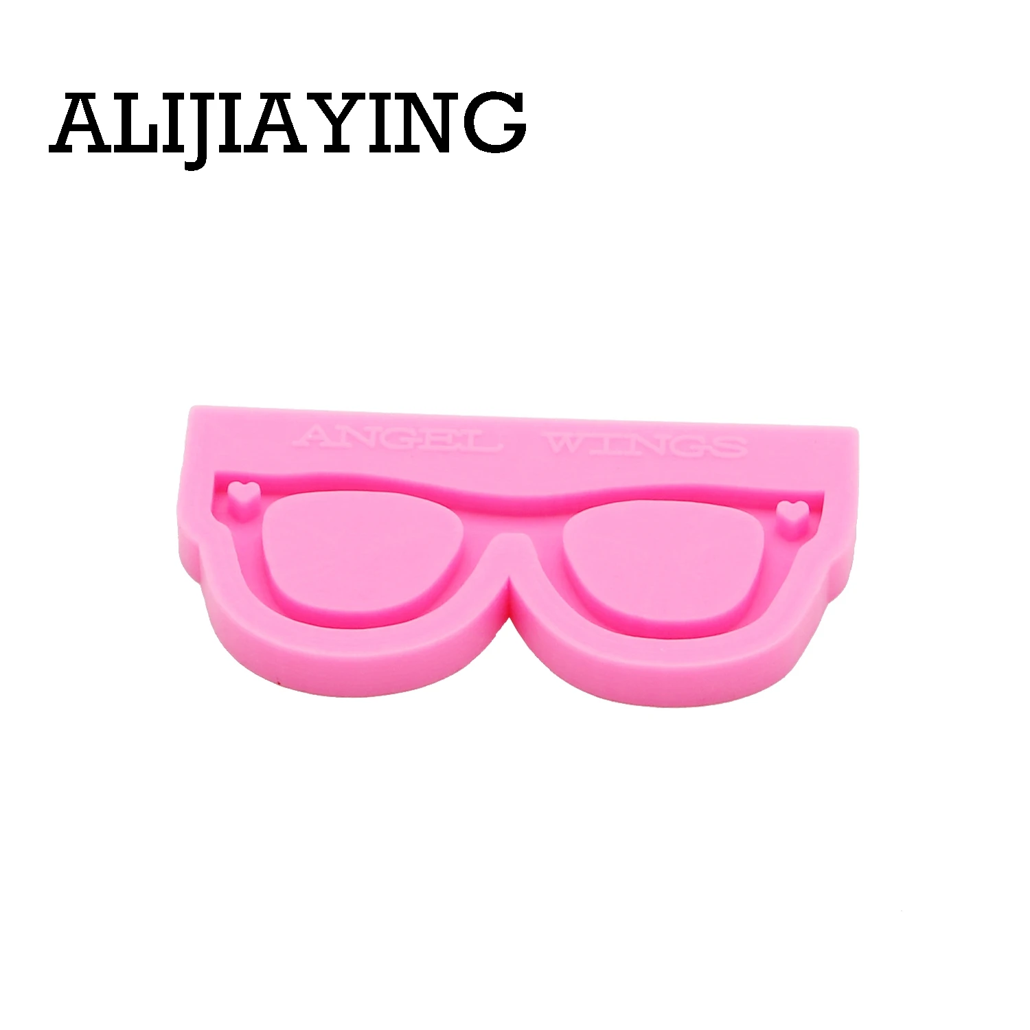 DY0157 Glossy Glasses shape keychain silicone mold DIY craft keyring pendant for girl jewelry keychains mould