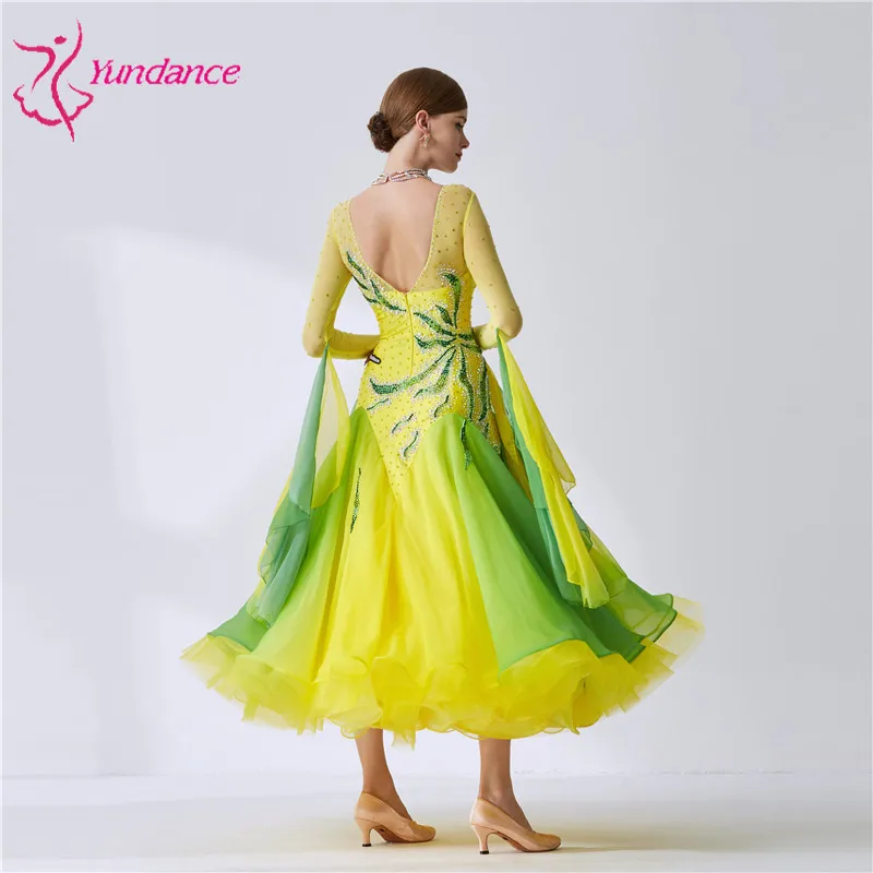 B-19567 Yundance New National Standard Ballroom Party Dress Ballroom Dance Competition Performance Dress For Sale