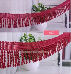 11 Yards Dense Curtain, Sofa, Textile Cloth Materials Decorative Loop Fringe/ Tassel Trimming 6cm Textiles