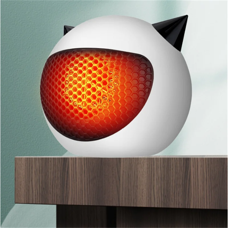 Mini Portable Electric Fan Heaters 500W PTC Fast Heating for Indoor Office Kitchen Bedroom Winter Heater High Efficiency QN25