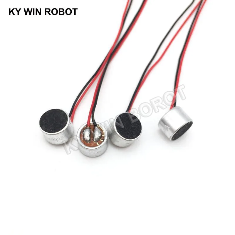 10 PCS/LOT 9x7mm 9767 MIC Capsule Electret Condenser Microphone With Wire Length 9.5CM