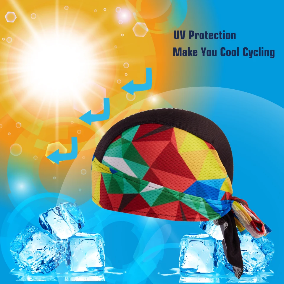 KAMALOCE Anti-UV New Design Colorful Biker Headscarf Coolmax Mesh Breathable Cycling Head Bandana Men Ciclista Bicycle Scarf