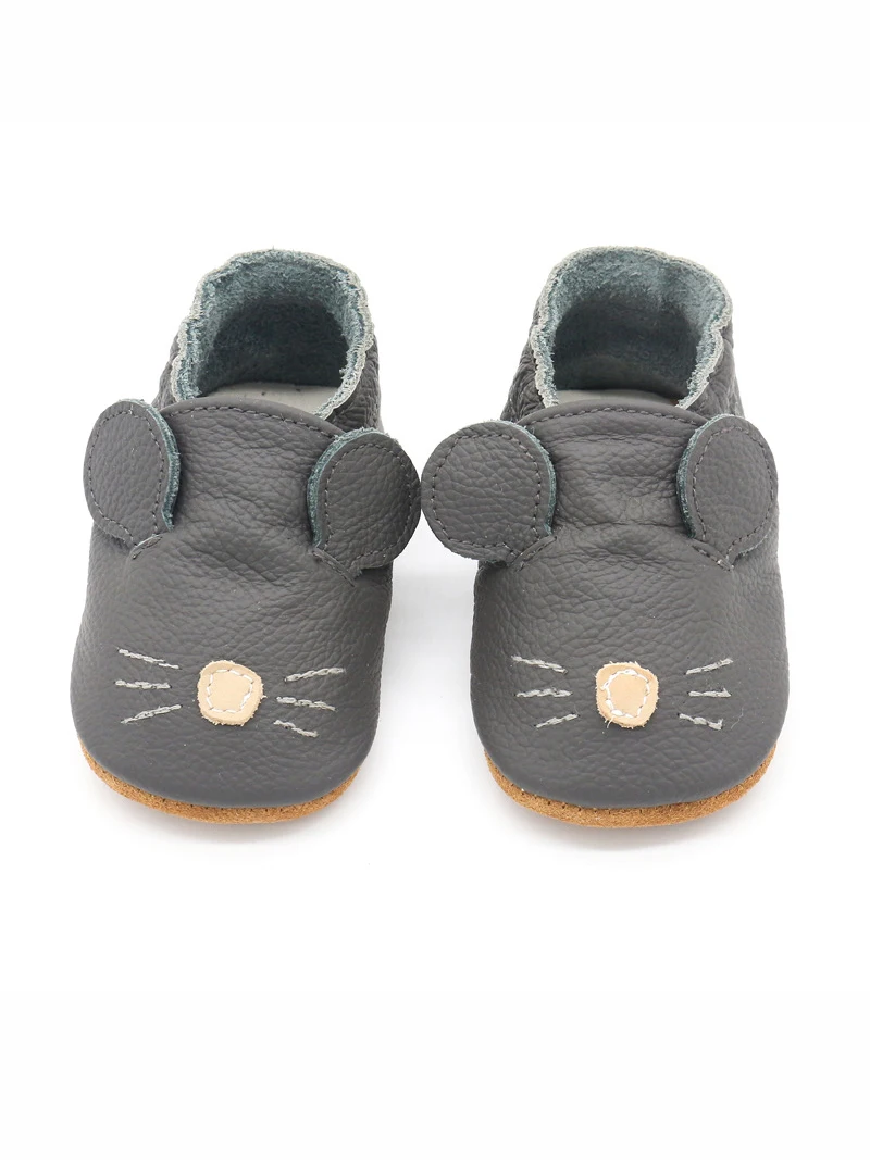 Animal featured soft sole baby shoes wholesale leather newborn shoes slip on baby casual shoes 0-24 month