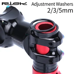 RISK 2/3/5mm Adjustment Aluminum Alloy Bike Bicycle Fork Washer  Stem Headset Spacers Raise Handlebar Ring Cycling Accessory