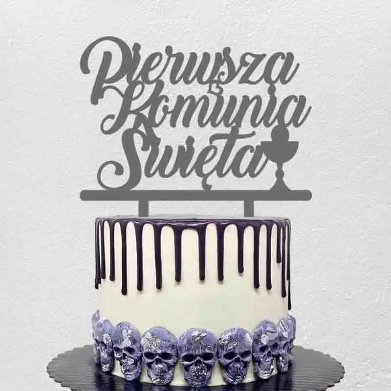 Polish Pierwsza Komunia Swieta Cake Topper For Poland Kids Communion Party Decoration YC330