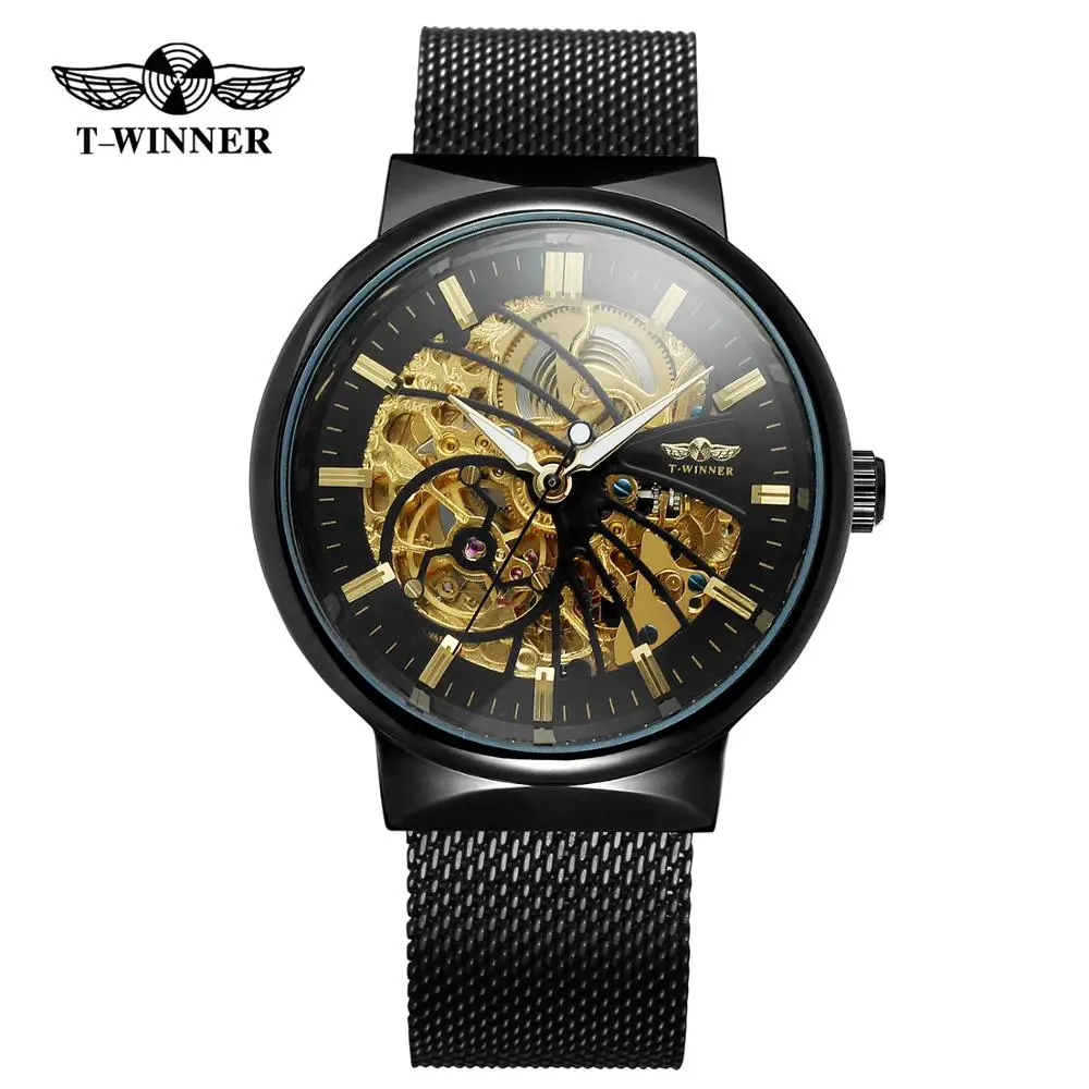 WINNER Trendy men's and women's watches waterproof watches automatic mechanical wrist watches