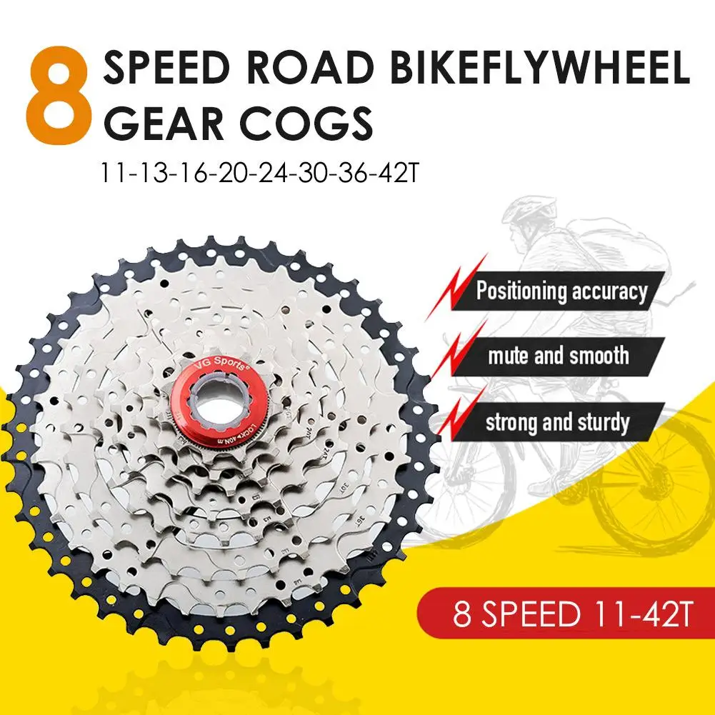 Bicycle Cassette 11-42T 8 Speed Cassette Kit high-strength steel plate free wheel Bracket Sprocket for MTB Bike Accessories