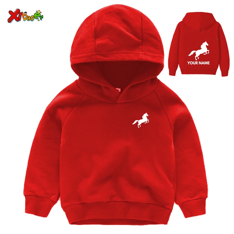 Hoodie Girls Kids Hooded Sweatshirts Children\'s Hoodies Hoodies Personalised Horse Riding Hoodie Gift for Boys Kids Sweatshirts