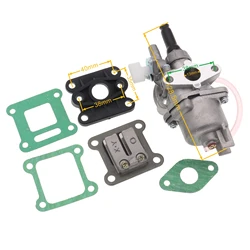 Engine Carb Carburetor With Intake Pipe Valve Mainfold Kit for 2 Stroke 47cc 49cc Mini Quad ATV Dirt Bike MiniMoto Go Kart