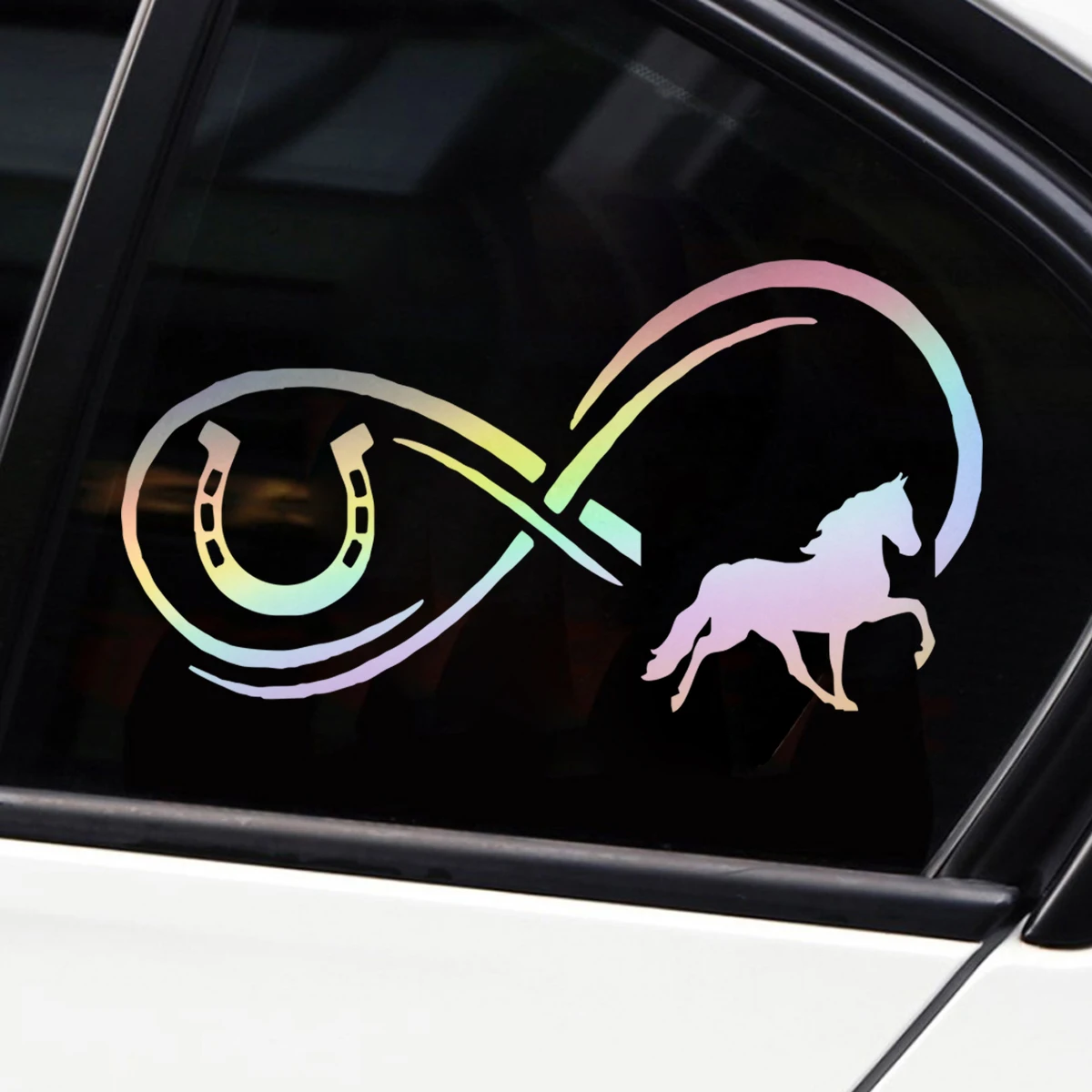 Horse Car Sticker Horseshoe Decal For Cars Auto Motorcycle Bumper Window Door Body JAYJOE  Vinyl Car Stickers