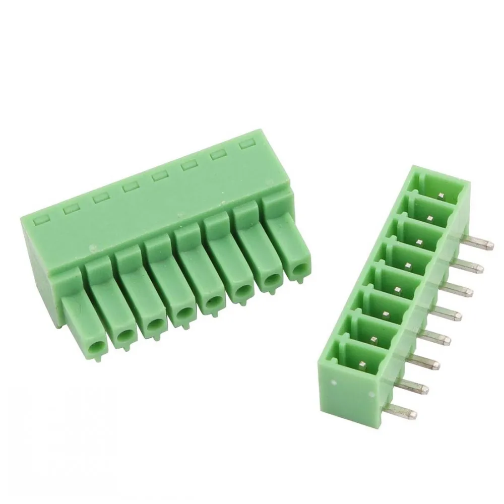 100 Stück 3,5mm Rastermaß KF2EDGK Schraubklemmen für Leiterplatten, rechtwinklige 2/3/4-polige Stecker/Buchsen, steckbare Morsettiera-Verbinder – Detail 8