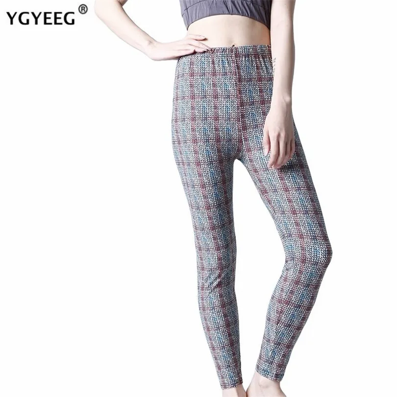 Ygyeeg Grid Panty Yoga Broek Hoge Taille Leggings Ademend Fitness Push Up Enkellange Stretchy Workout Vrouwen Gym Kleding