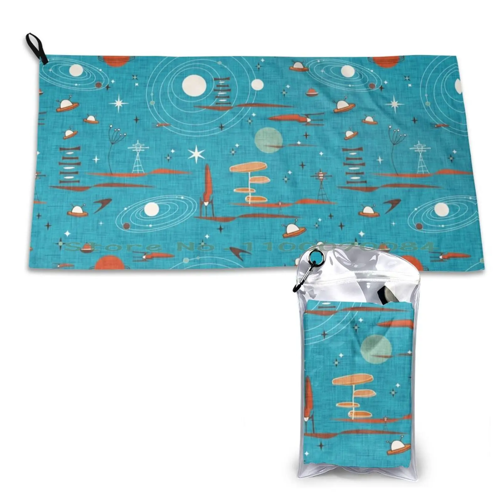 Intergalactic Adventures Blue Quick Dry Towel Gym Sports Bath Portable Roberto Baggio Italy Football Soccer Soft