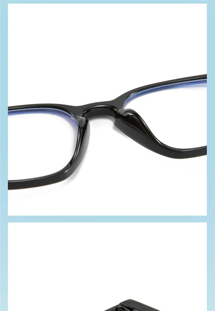 Polygon TR90 Anti-Blaulicht-Myopie-Brille, Retro-Reis-Nagelrahmen, schützende Augenbrille mit Sehstärke, 0–0,5–0,75 bis -6 – Detail 6