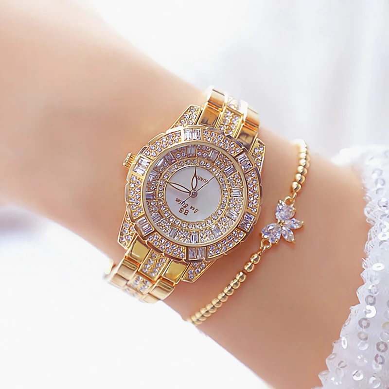 Women Luxury Brand Watch Rose Gold Ladies Watch Quartz Stainless Steel Female Clock Waterproof Watch Women Reloj Mujer