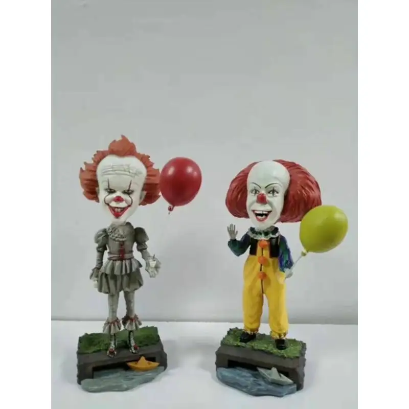 Nodding Pennywise Shake Head Dolls Dashboard Car Decoration Accessories Auto Shaking Head Toy for Automoibles Car-styling