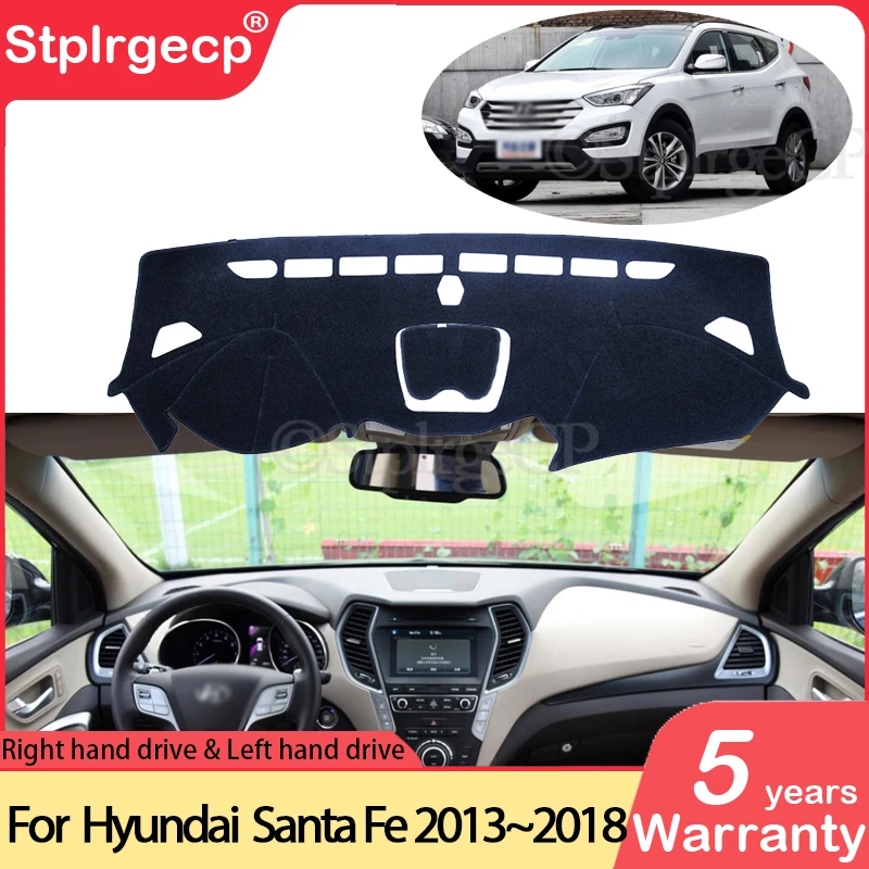 for Hyundai Santa Fe 2013 2014 2015 2016 2017 2018 DM IX45 Anti-Slip Mat Dashboard Cover Pad Sunshade Dashmat Carpet Accessories