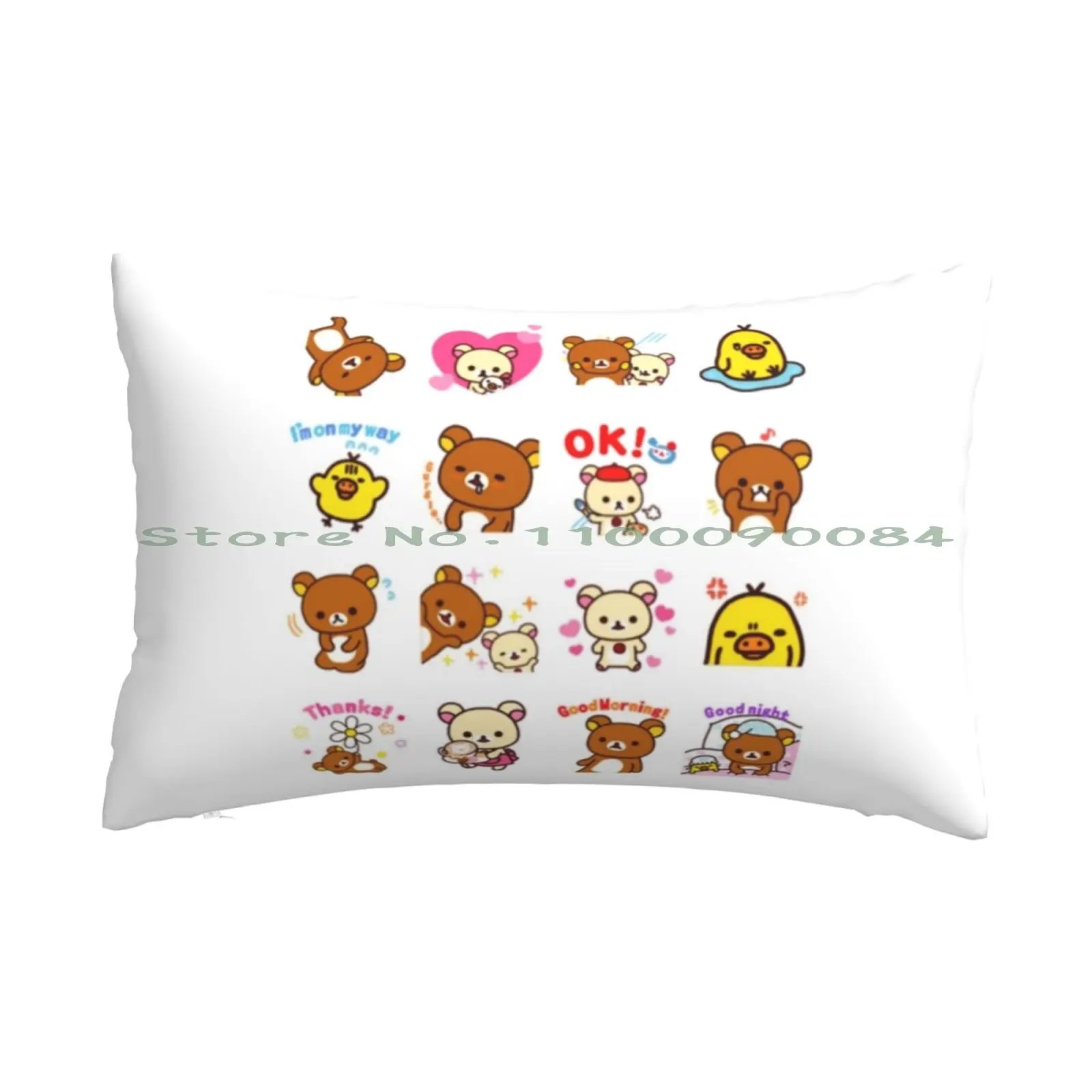 Rilakkuma Pattern Pillow Case 20x30 50*75 Sofa Bedroom Iamsanna Loves Unicorns I Am Sanna Iamsanna Merry Xmas Pink Grandma