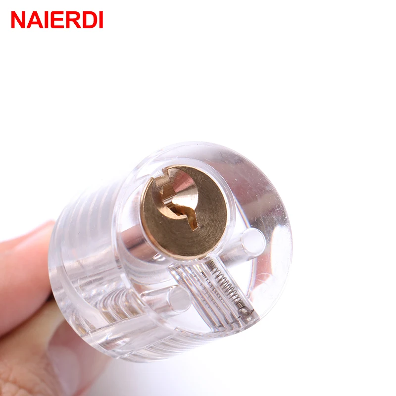 NAIERDI Transparent Locksmith Locks Cutaway Training Skill Professional Visible Practice Padlock Copper Lock Pick Tools Hardware