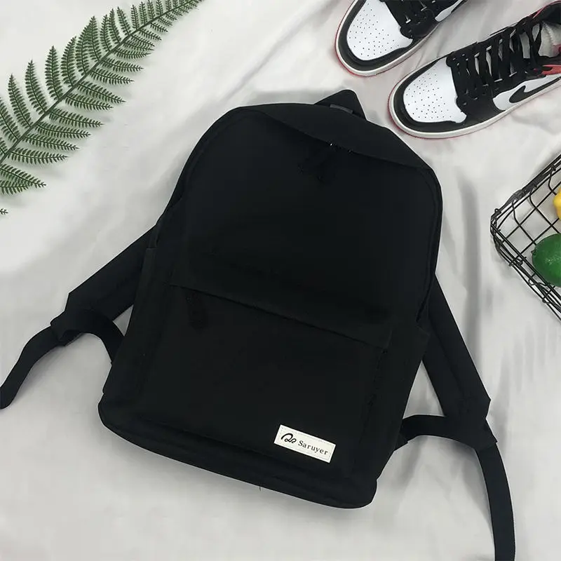 Schoolbag female Japanese simple wild campus backpack Korean version ins college wind male student backpack leisure handbag