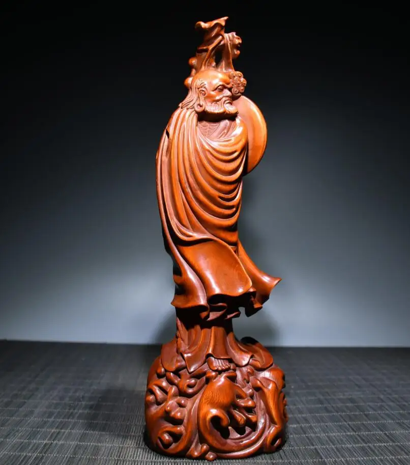 

Archaize seiko Hand-carved boxwood Bodhidharma Patriarch household decoration crafts statue