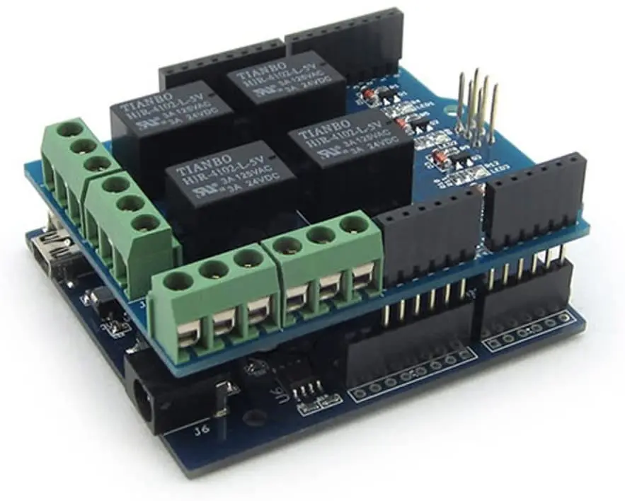 5V 4 Kanaals Relais Shield Voor Uno R3 Relais Shield Vier Kanaals Relais Shield Voor Uno R3