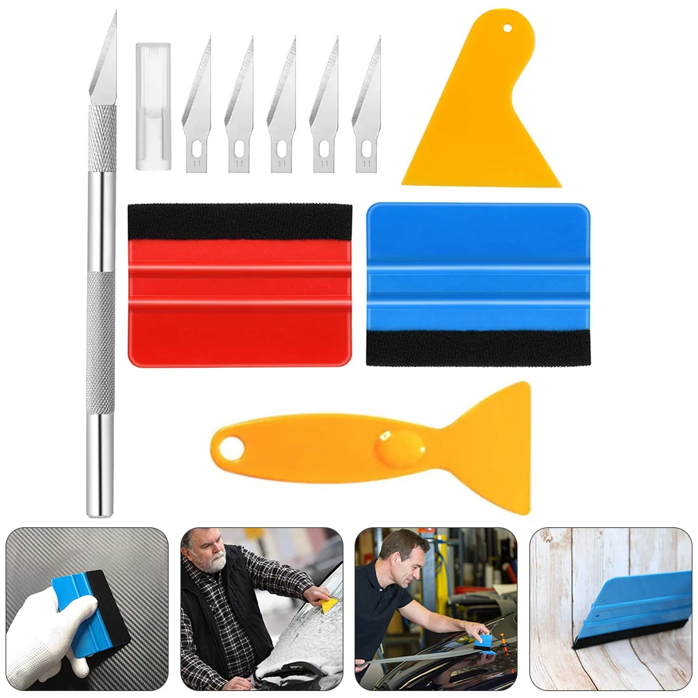 

Tool Vinyl Car Wrap Kit Tint Window Film Squeegee Vehicle Application Wrapping Set Tools Windows Installation Supplies Roll Full