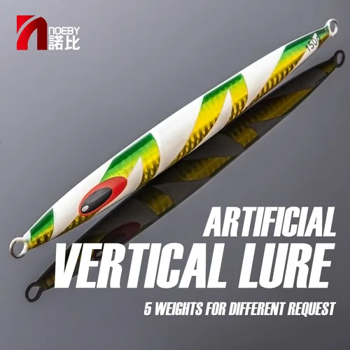 NOEBY-señuelo de pesca de Metal Artificial, anzuelo Vertical de hundimiento rápido, 100, 120, 150, 200, 250g, 300g, para agua salada