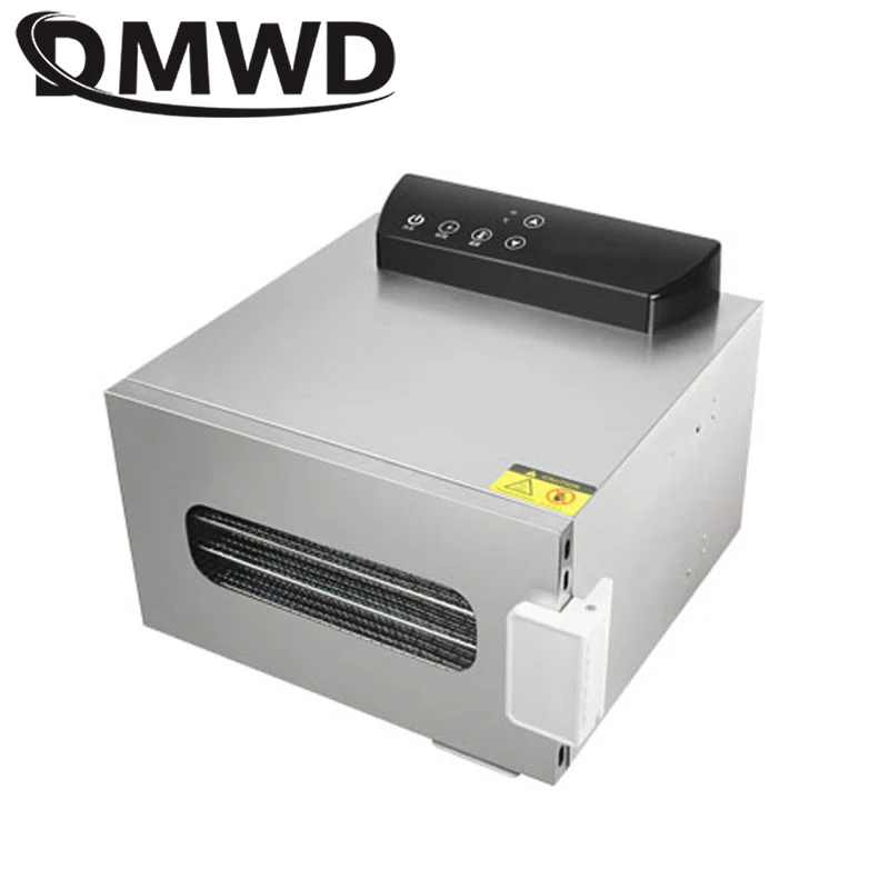 Desidratador de aço inoxidável do alimento seco, secador de ar para o fruto, vegetal, petiscos, carne, erva, máquina de secagem, 110V, 220V, 6