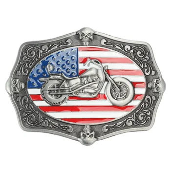 Amerikaanse Road Rider Gesp Amerikaanse Vlag Zware Locomotief Motorfiets Cowboy