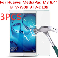 3PCS Tempered Glass Tablet Screen Protector For Huawei MediaPad M3 8.4 Inch BTV-W09 DL09 Anti Fingerprint Clear Protective Film