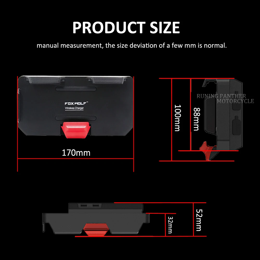 Supporto di ricarica Wireless per staffa di navigazione per moto per telefono cellulare per R1200GS F800GS ADV F700GS R1250GS CRF1000L F850GS ADV