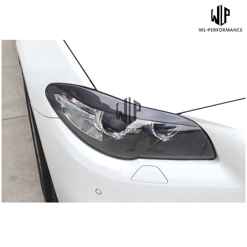 F10 F18 Carbon Fiber Headlight Brows Car Styling for Bmw 5 Series F10 F18 Car Body Kit 520i 525i 530i 535i 1-17