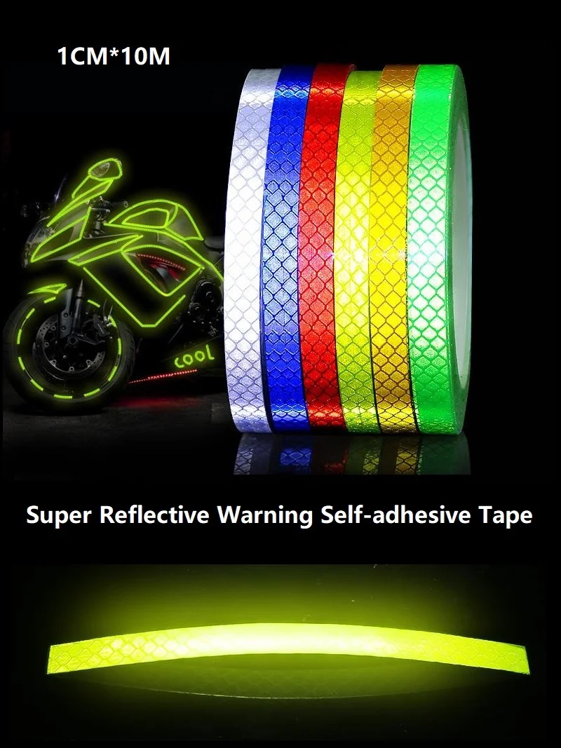 1.5Cm X 3M Huisdier Super Reflecterende Auto Contour Crash Strip Decorative Zelfklevende Tape Verkeerswaarschuwingsbord