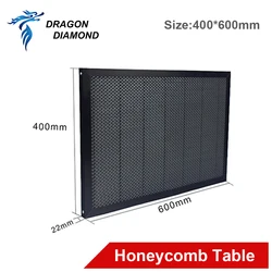 Table de travail en acier en accent d'abeille pour graveur laser CO2, plate-forme de carte, pièces laser pour machine de découpe, 400x600mm, 450x460mm